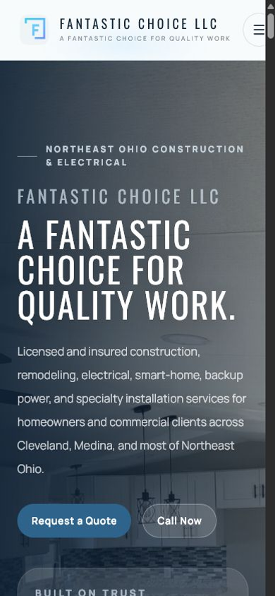 Fantastic Choice LLC mobile website screenshot